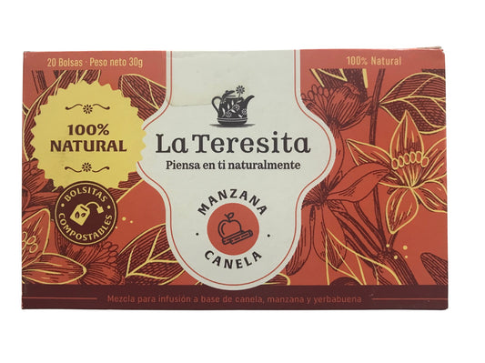 Infusión La Teresita Manzana y canela x 20 sobres (100 % natural)