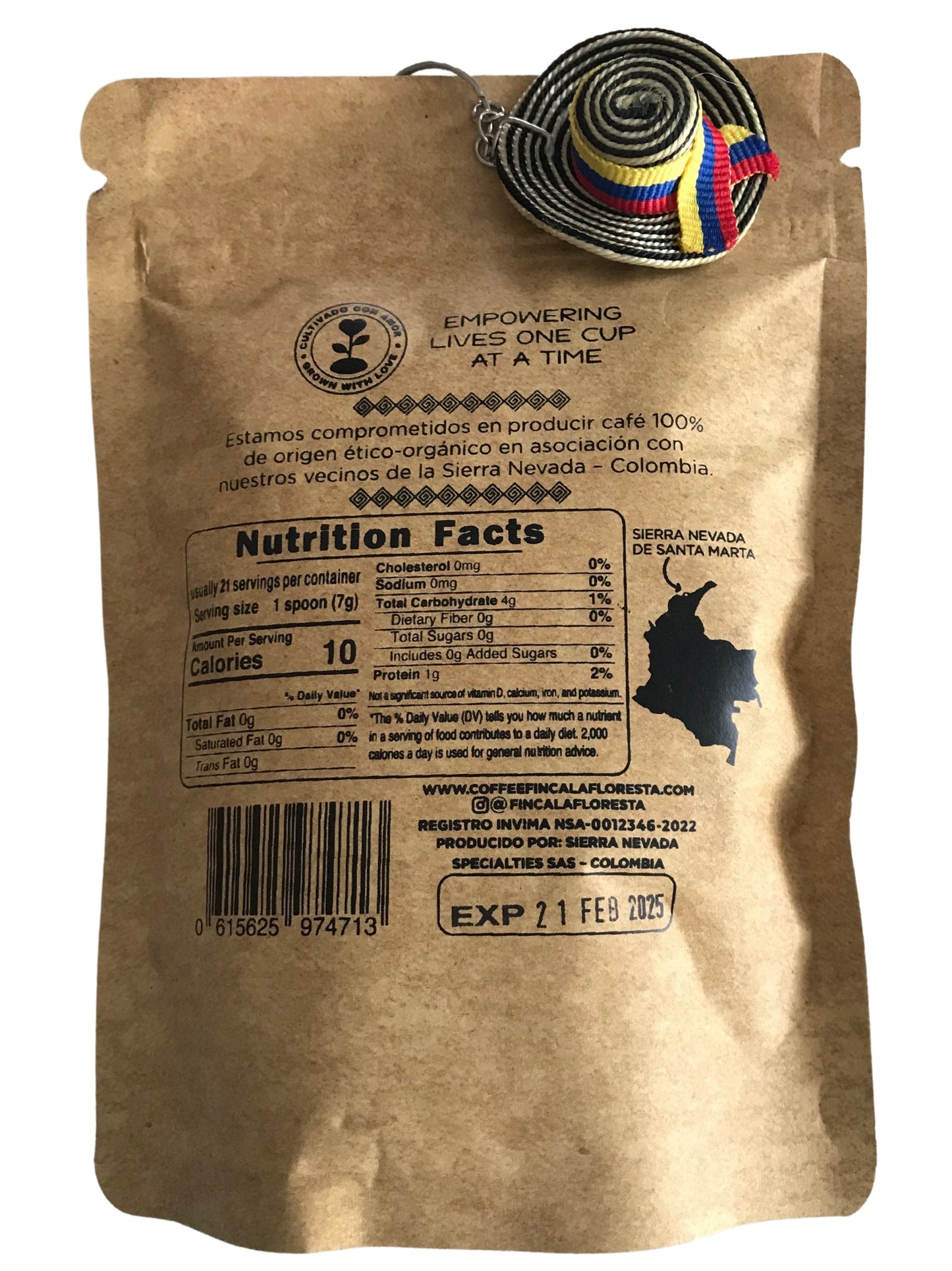 Café Orgánico Premium Grano (SOMBRERO x 150 g)