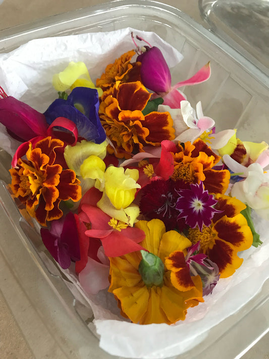 Flores comestibles orgánicas x Caja