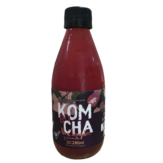 Kombuchas Sabor Uva, Jengibre y Limoncillo x 280 ml