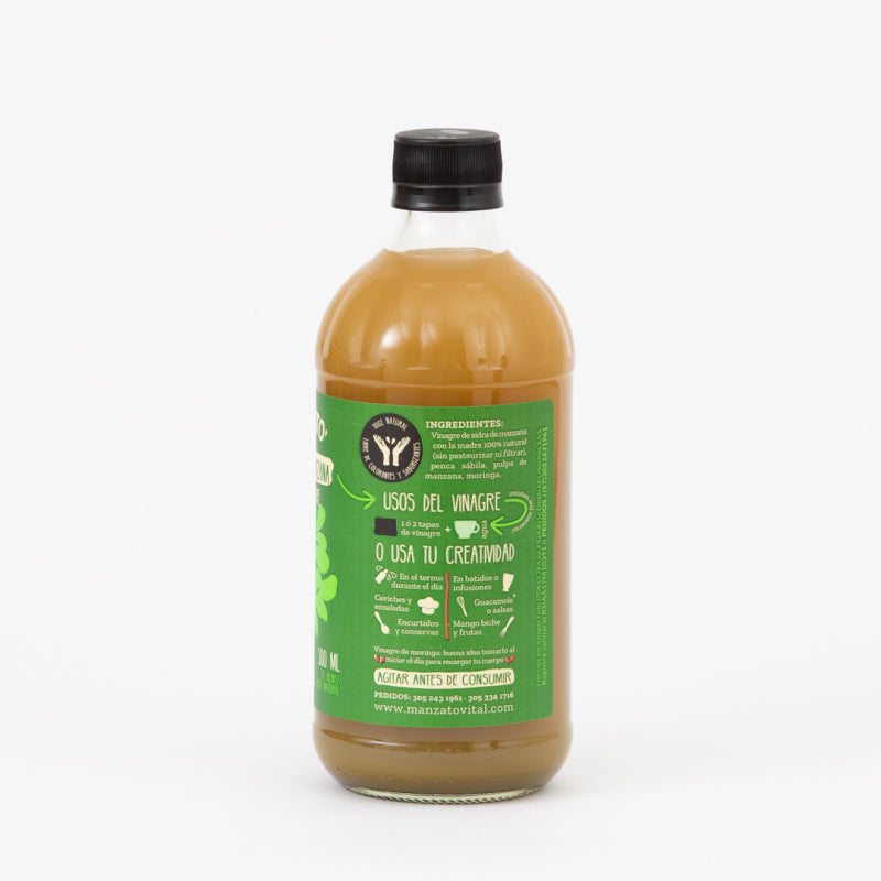 Vinagre de Manzana con Moringa y Sábila x 500 ML