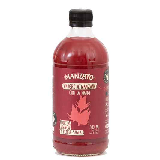 Vinagre de Manzana con Flor de Jamaica y Sábila x 500 ML