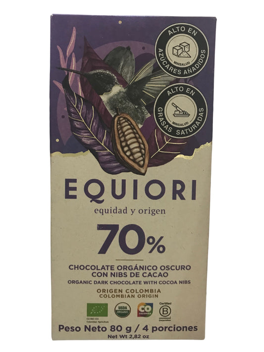 Chocolate Orgánico 70%