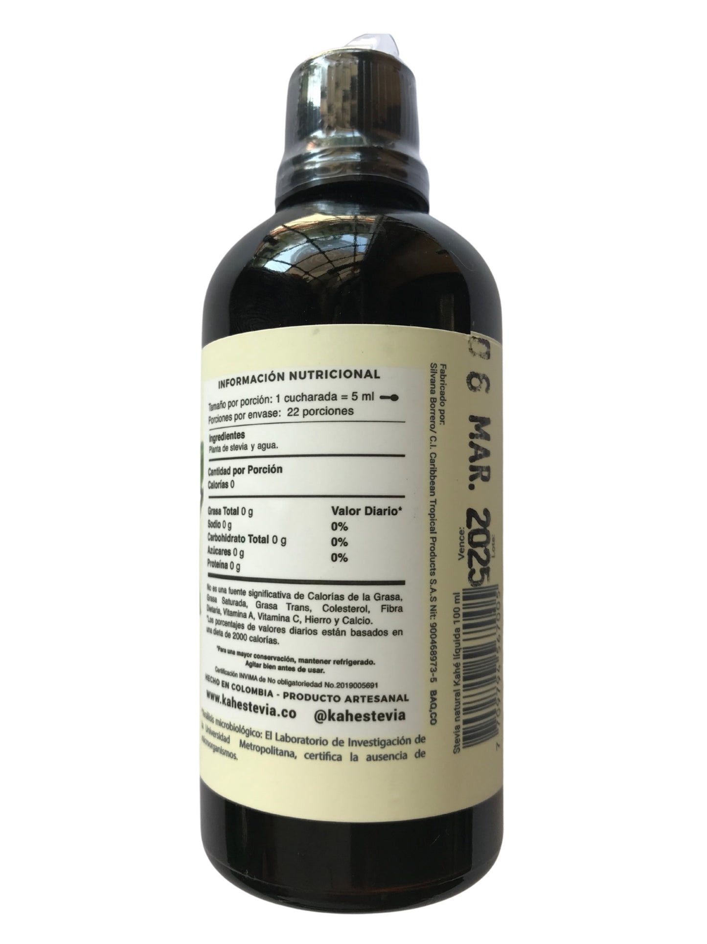 Stevia Líquida Natural x 100 ml (KAHÉ)